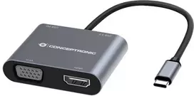 Stotis/replikatorius Conceptronic DONN16G doko stotelė laidinė USB 3.2 Gen 1 (3.1 Gen 1) Type-C juoda, sidabrinė