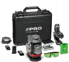Daugialinijinis lazeris PRO TYXER 4DG PLUS, rinkinys su žaliu spinduliu, lagaminu, akiniais ir laikikliu