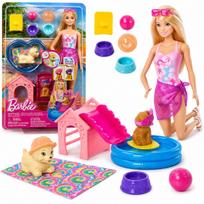 Barbie lėlė su mini baseinu ir 2 šuniukais, JBF35