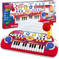 Elektroninis pianinas vaikams su mikrofonu „MiniKeyFun“, 24 klavišų, Bontempi