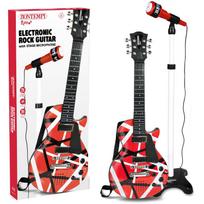 Vaikiška elektrinė gitara su stovu ir mikrofonu, 56 cm, Bontempi