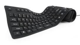 KEYBOARD FLEXIBLE USB ENG/BLACK KB-109F-B GEMBIRD  KB-109F-B 8716309054850
