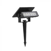 0,9W LED įsmeigiamas lauko šviestuvas, juodas, 3000K, IP65, su saulės baterija