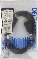 DisplayPort kabelis DELTACO, DP 2.1a, DP54, 1,5 m / DP54-1015 / 1903674