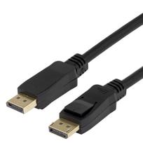 DisplayPort DP1.4 lankstus kabelis DELTACO, 1M, juodas / DP-1010D-FLEX / 1903047