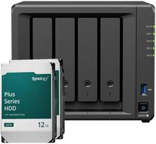 Serveris „Synology DS925+“ 24 TB „Plus“ HDD NAS rinkinys, įskaitant 2 x 12 TB „Synology Plus“ 3,5 colio SATA kietuosius diskus
