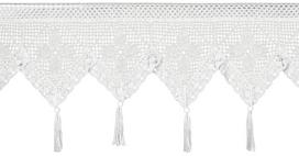 Dieninė užuolaida Martha FZY3-01, balta sp., 150 cm x 30 cm