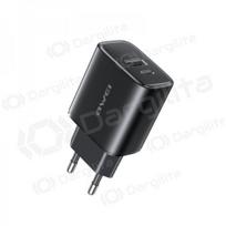 Telefono įkroviklis Awei PD85-EU 22.5 W USB-C + USB-A juodas