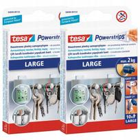 Tesa Montavimo pleistrai lipnūs Powerstrips 10 vnt dideli 2kg x4 pakuotės