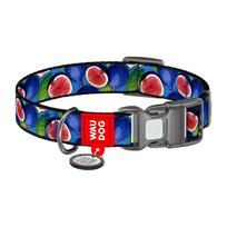Antkaklis šunims WAUDOG Nylon „Fig“ su QR kodu, S, 15 mm x 25–35 cm