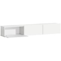 Pakabinama TV spintelė, 180x31,5x29,8 cm, balta, su laikymo vieta