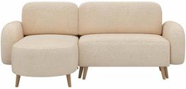 Kampinė sofa - lova Bawal Avexin 18, šviesiai smėlinė, kairinė, 150 x 230 cm x 95 cm