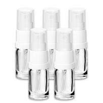 5 ml skaidrus stiklinis buteliukas su baltu purkštuvu ir dangteliu, 5 vnt. rinkinys
