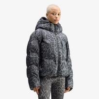 puchowa adidas by Stella McCartney Short Padded Winter Jacket Printed Dove Grey/ Carbon - Dydis L (KG5773 Striukės)