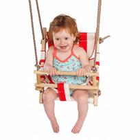 GIGI TOYS Sūpynės, medinė DROBĖS kibiro sėdynė