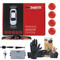 Parkavimo sistema 4 daviklių 22mm su LED ekranas su apšvietimu EinParts, Raudona