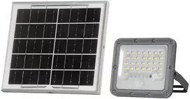 10W LED prožektorius su saulės baterija ir judesio davikliu, pilkas, 6000K