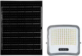 20W LED prožektorius su saulės baterija, juodas, 3000/4500/6500K, dimeriuojamas