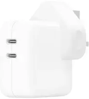 iPhone Originalus maitinimo adapteris 2x USB-C – MacBook įkroviklis – Jungtinė Karalystė – 35W – Baltas
