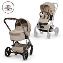 Cybex Balios S Lux Fold Cot Almond Beige Vežimėlis 2 in 1