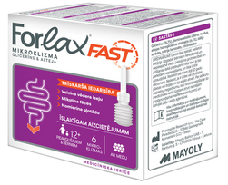 FORLAX Fast 9 g mikroklysma, 6 vnt.