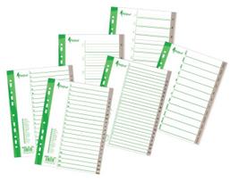 Skiriamieji lapai Forpus, A4, Dec- Jan mėnesiai, plastikiniai