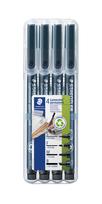 Permanentinių žymeklių rinkinys STAEDTLER LUMOCOLOR 31-9WP4GS, JUODA