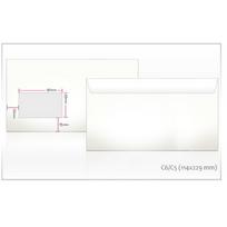 Vokai C65 su langeliu 45 x 90 mm, 114 x 229 mm, su nuplesiama juostele, 1000 vnt.