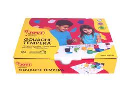 Guašas JOVI TEMPERA, 35 ml, 12 spalvų rinkinys su teptuku
