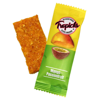 Tropicks Džiovintų mangų, pasiflorų batonėlis, 20 g 20 (pcs)