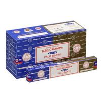 Satya Nag Champa & Palo Santo smilkalai x12