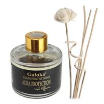 Goloka Manifestations Aura Protection namų kvapas su lazdelėmis ir kristalais, 100 ml