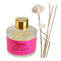 Goloka Manifestations Love & Passion namų kvapas su lazdelėmis ir kristalais, 100 ml