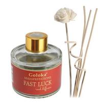 Goloka Manifestations Fast Luck namų kvapas su lazdelėmis ir kristalais, 100 ml