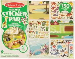 MELISSA & DOUG Daugkartinio naudojimo lipdukų knygelė „Gyvūnai ir jų namai“