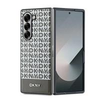 DKNY DĖKLAS SAMSUNG Z FOLD 6 F956 KIETAM DĖKLUI SU PASIKARTOJANČIU RAŠTU JUOSTELĖMIS APAČIOJE.