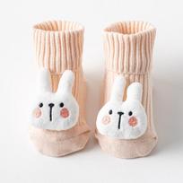Unisex kūdikių neslystančios medvilninės kojinės, iki blauzdos vidurio, amžius 0-3, visais sezonais S 0-1 year, foot length 9-11 cm rožinė