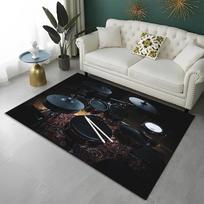 Muzikos instrumentai Būgnų rinkinys Būgnų rinkinys Kilimų kilimėlis namams Svetainės miegamojo sofos durų kilimėlio dekoravimui, vaikų zonos kilimėliui, neslystantis grindų kilimėlis 40x60cm gray