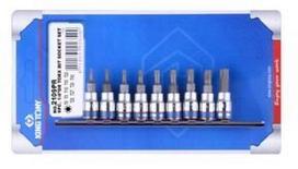 King Tony Torx Bitų Lizdų Rinkinys 1/4'' T8-t40 (9 vnt.)