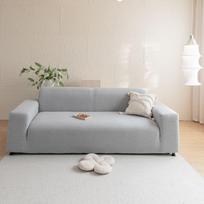 Teddy Plush Sofa Mat Winter Thickened Warm Soft Cover New Plush Towel for Comfortable Seating Experience 1-seater šviesiai pilka spalva
