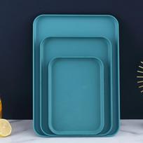 Šiaurietiškas stačiakampis plastikinis arbatos padėklas puodeliams ir vaisiams Extra Small 20cm x 15cm žalia