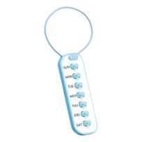 1/2/3Pcs Pill Reminder Lanyard Sticker Weekly Pill Tracker Tools Reusable Medication Tracker Work with Most Medication Organizer Bottles 1pc white