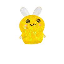 1Pcs Squishy Bunny Stress Balls With Light Stress Relief Toy Girls Kids Fidget Toys Colorful Rabbit For Easter Basket Gifts One Size yellow