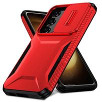 Tough Heavy Duty Armor Case For Samsung Galaxy S26 S25 S24 S23 S22 FE Ultra Plus Slide Window Defender Anti-Scratch PC+TPU Cover For Galaxy S24 FE