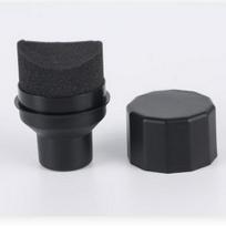 In-Stock Car Tire Shine Sponge Brush - Curved, Handheld with Lid, High-Density Waxing Sponge. black