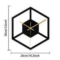 Simple Creative Transparent Modern Silent Wall Clock for Living Room, Bedroom, and Room Decor (black,12 inch) juoda