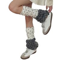 Elastic Leg warmer polkas Dot Accent Soft Acrylic Fabric Warmth For Extended Wear balta