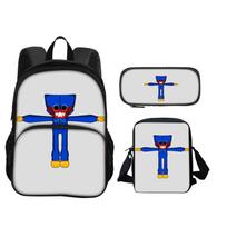 Friday Night Funkin Round Front Bag Backpack Pen Bag Shoulder Bag 3Pcs Set Versatile  Boy or Girl School Birthday Best Gift black