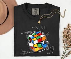 Rubik’s Cube Shirt, Magic Speedcubing Shirt, Puzzle Lover Gift, Cubing Competition Shirt, STEM Geek Gift, Math Nerd Shirt, Puzzle Cube Art M black