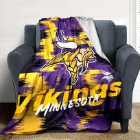Minnesota Vikings Print Flannel Blanket High Quality Warm Comfortable Cover for All Seasons Perfect for Gifts Home Decor 80cm x 120cm gray